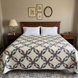 Double Wedding Ring Quilt Blanket
